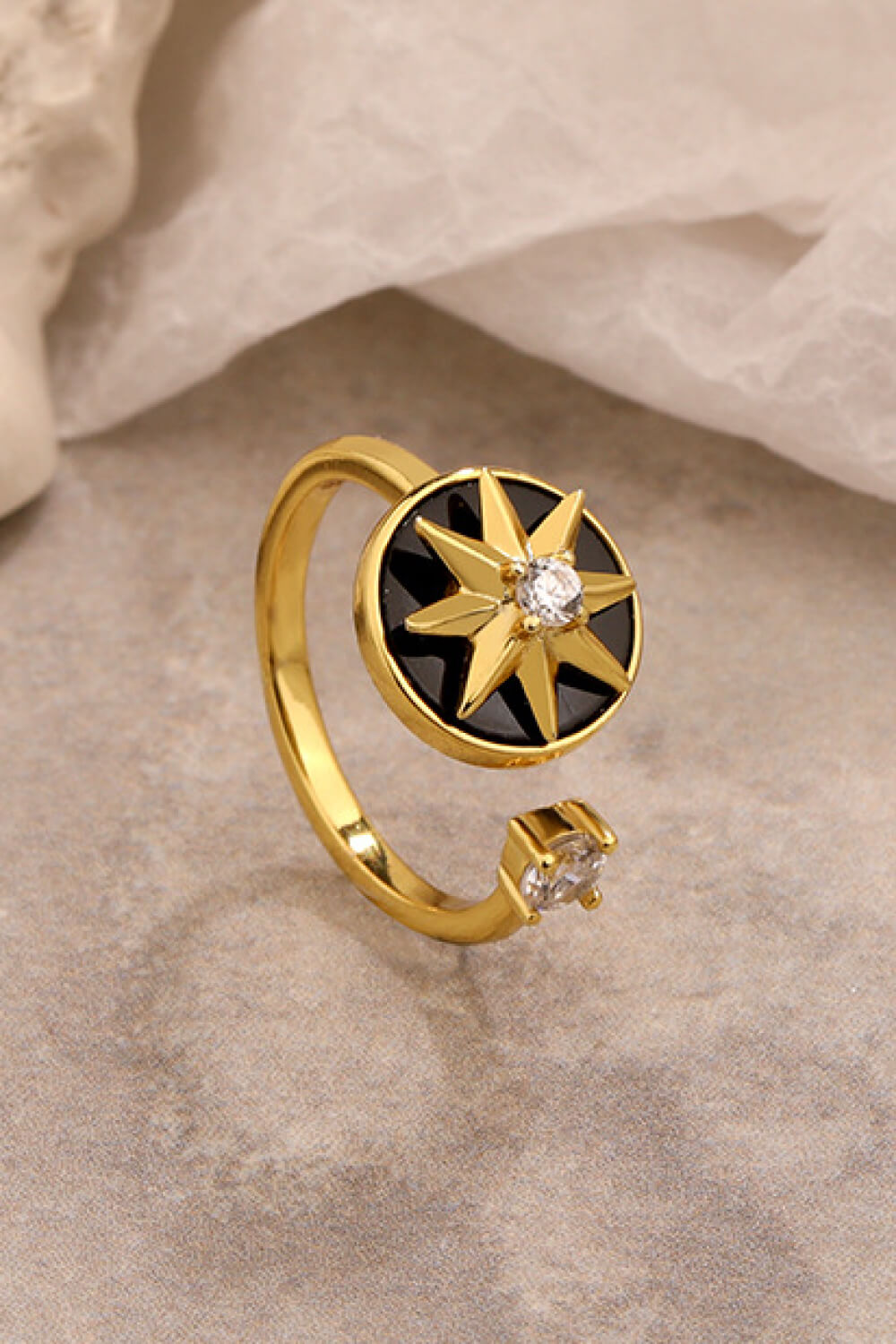 Star Zircon Open Ring