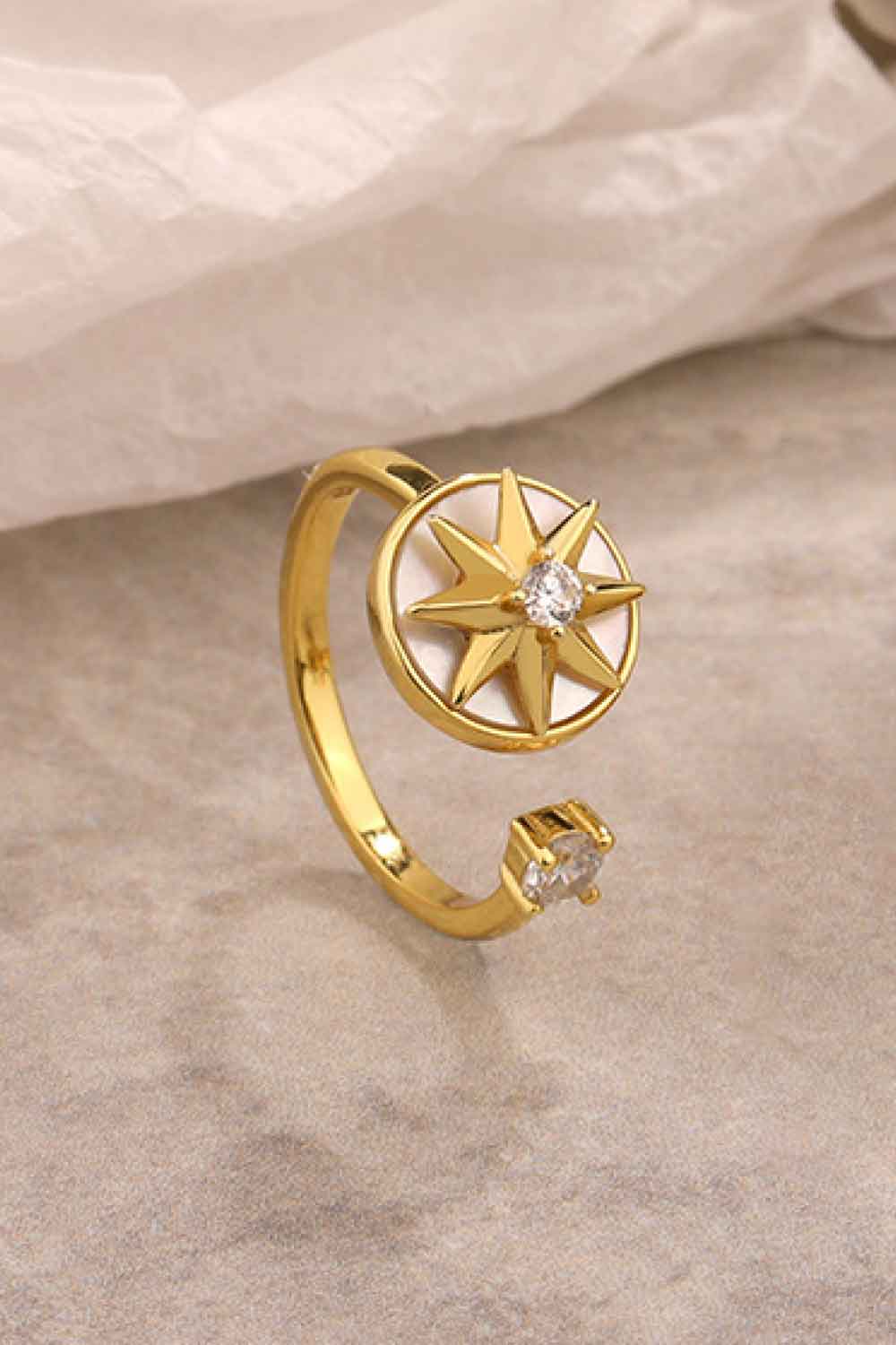 Star Zircon Open Ring