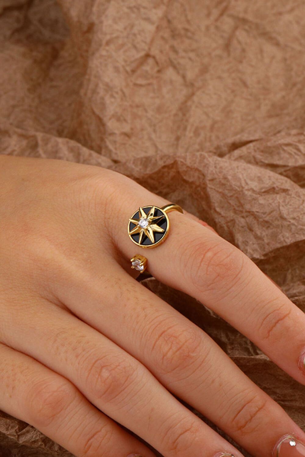 Star Zircon Open Ring