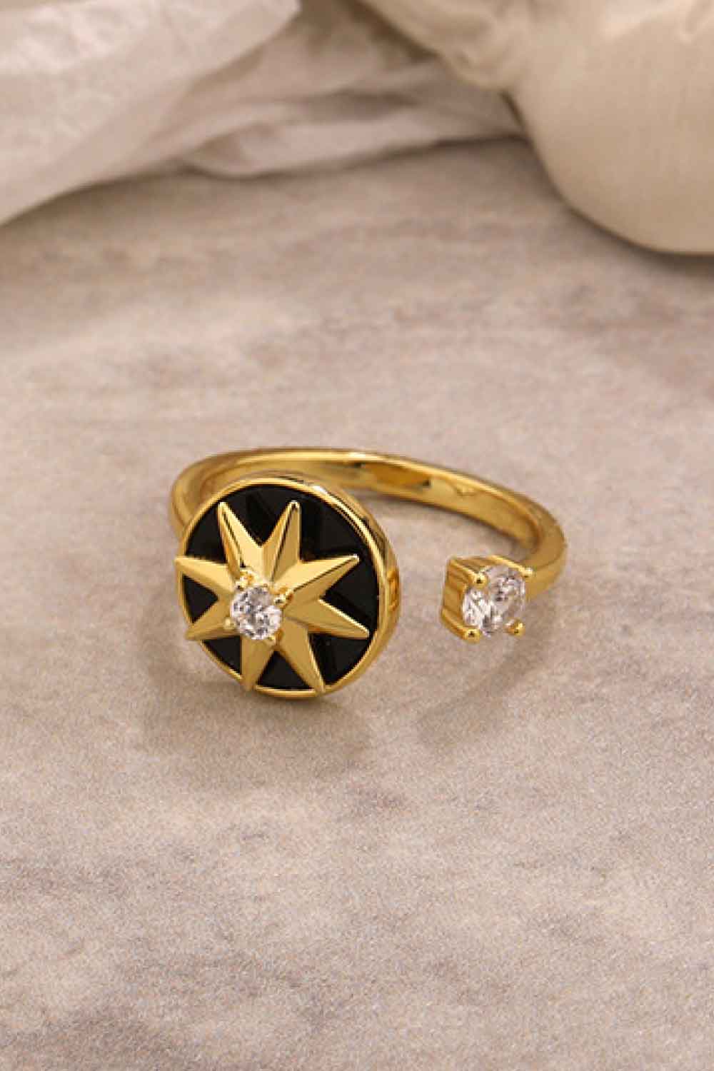 Star Zircon Open Ring