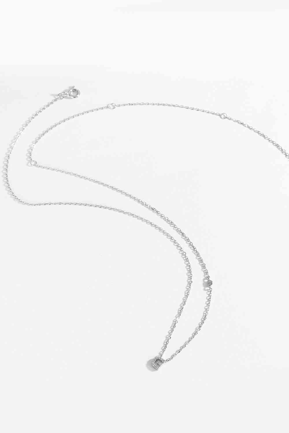 G To K Zircon 925 Sterling Silver Necklace